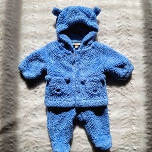 Nordstrom Layette blue newborn bear suit